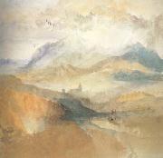 Joseph Mallord William Turner View of an Alpine Valley probably the Val d'Aosta (mk10) china oil painting artist